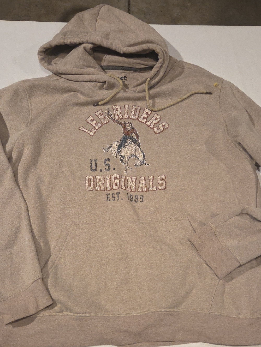 Lee Beige Graphic Pullover Hoodie